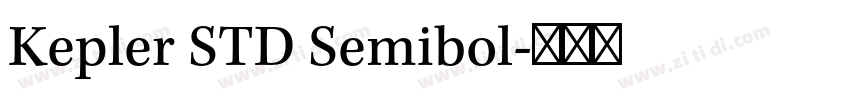 Kepler STD Semibol字体转换